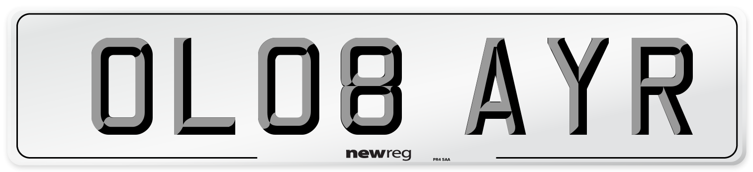 OL08 AYR Number Plate from New Reg